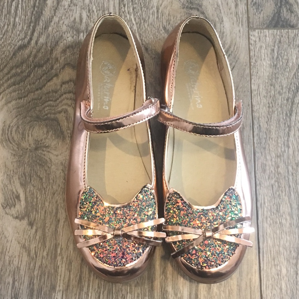 Naturino Girls Glitter Kitty Flats